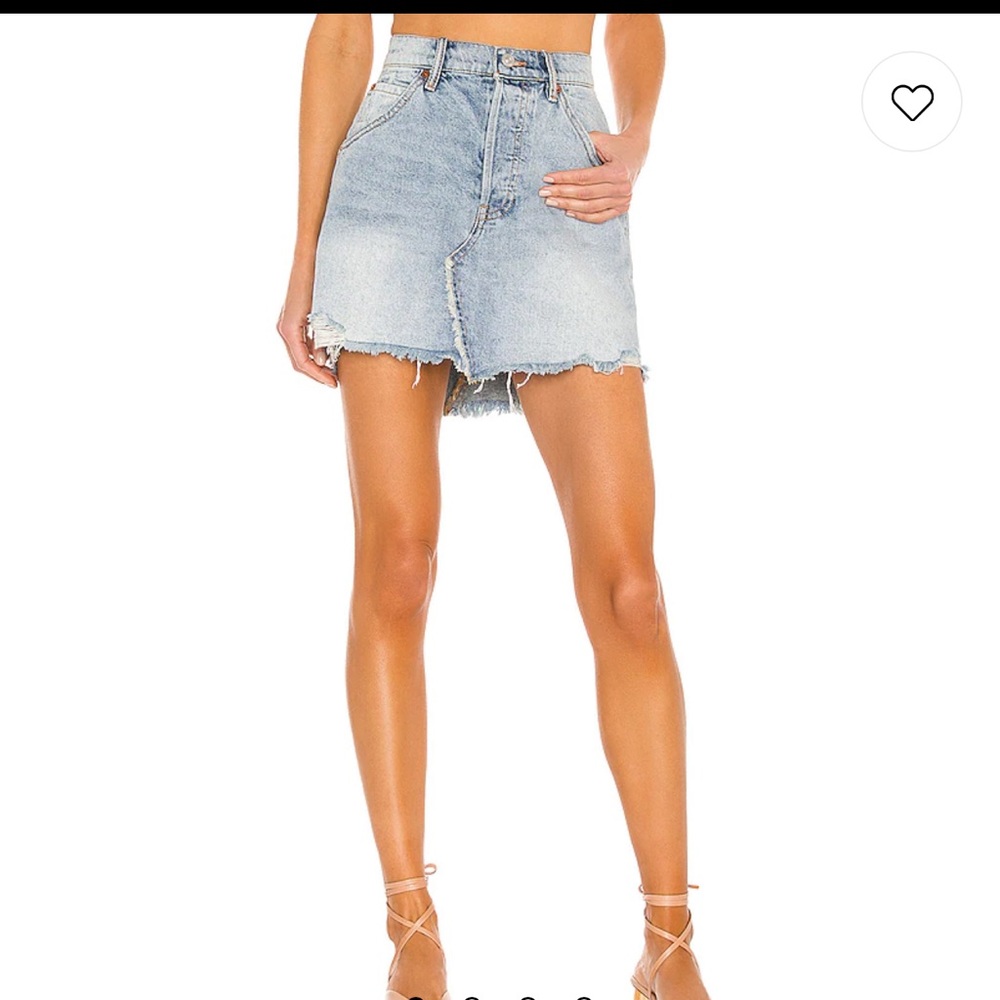 Free People Brea Cuttoff Skirt in Mile High Blue size 27